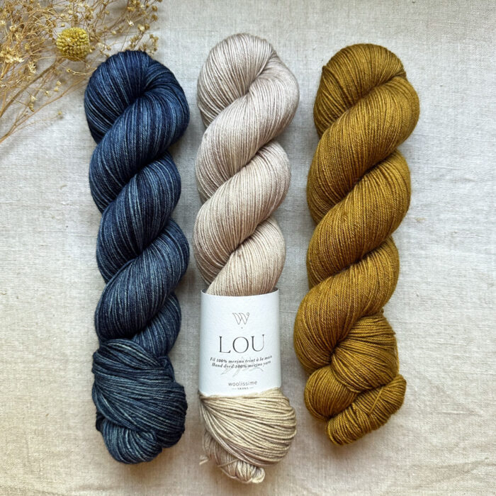 SET DE 3 ÉCHEVEAUX "LOU" - Woolissime Yarns