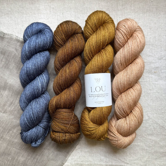 SET DE 4 ÉCHEVEAUX "LOU" - Woolissime Yarns