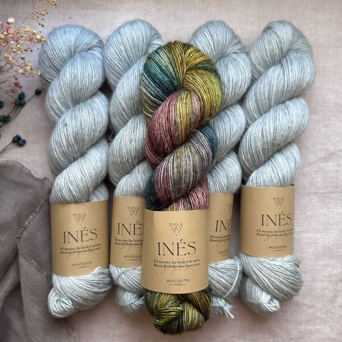 SET DE 5 ÉCHEVEAUX "INÉS"- MIST / PAON SET DE 5 ÉCHEVEAUX "INÉS"- MIST / PAON