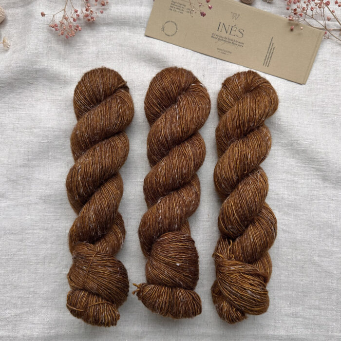 SET DE 3 ÉCHEVEAUX MERINO LIN "INÉS"- COLORIS ÉPICES - Woolissime Yarns